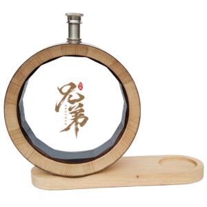 800毫升威士忌白兰地桶视觉玻璃橡木桶鸡尾酒雪利酒桶可定制的制
