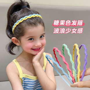 甜美气质糖果色波浪带齿发箍甜美发卡细头箍防滑女童头饰女孩发饰