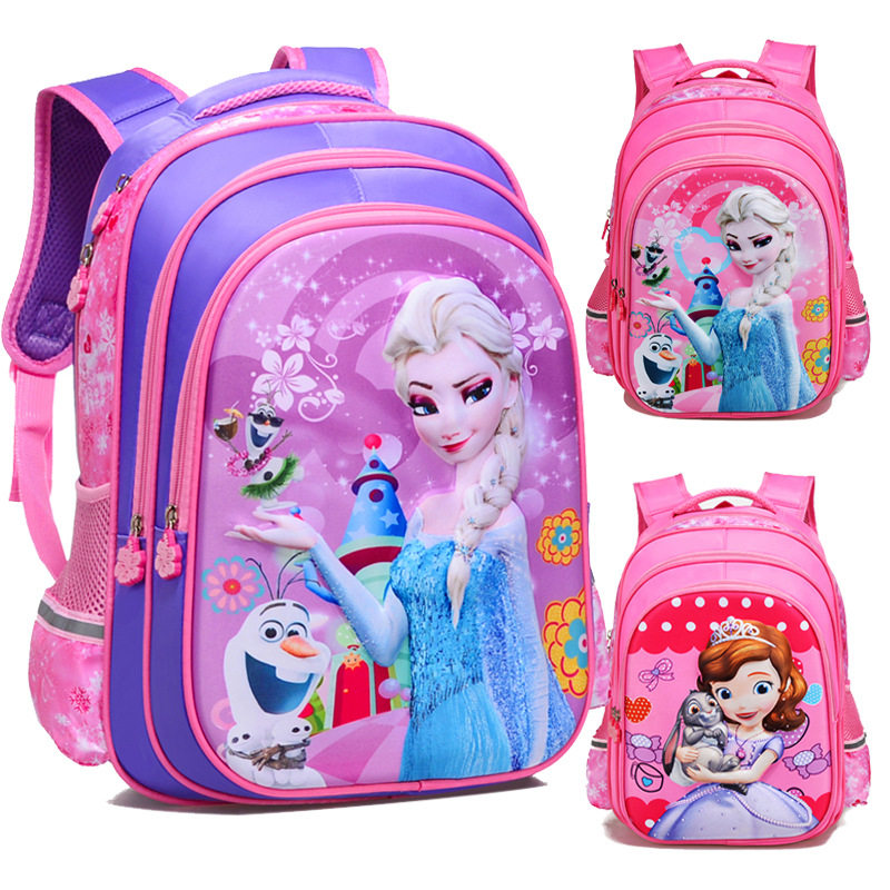 冰雪公主书包3D立体学生书包女孩幼儿园3-6岁苏菲亚卡通儿童书包