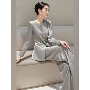 JOYIASS2025新款正式场合气质小香风西装外套裤子高级感职业套装