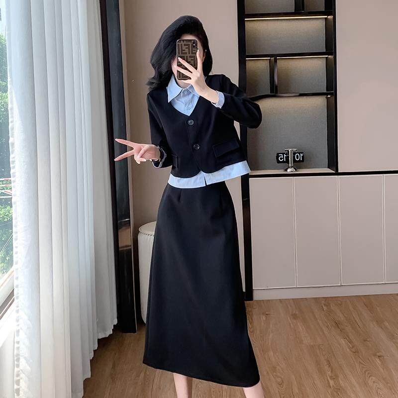 RIERA高级感小香风套装女秋冬西装半身裙入秋穿搭一整套韩剧千金