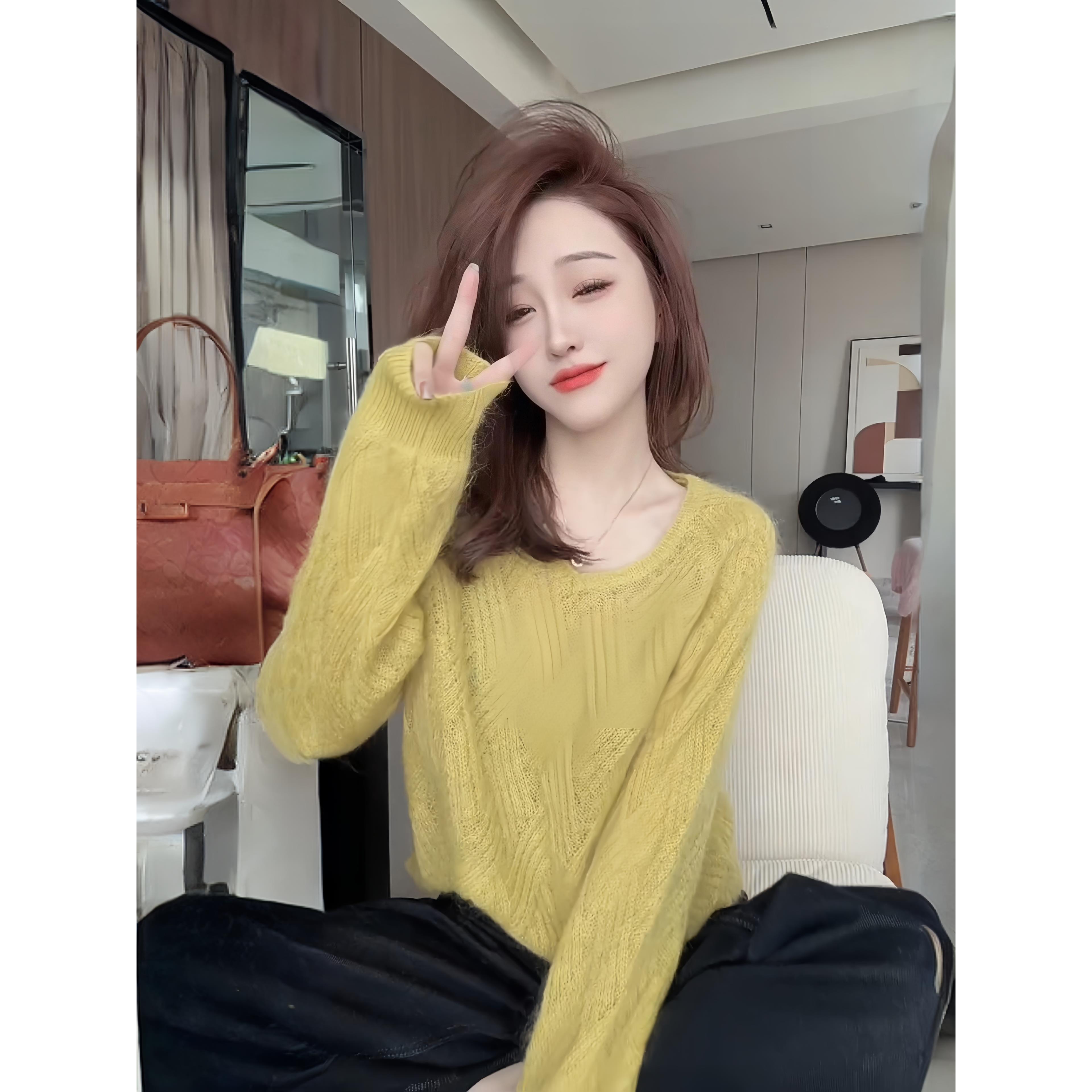 JOYIASS韩系百搭针织衫毛衣女2025春秋新款独特别致好看慵懒风长