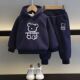男童秋冬季 潮范中小童卫衣帅气男孩衣服儿童两件 新款 套装 2025秋装