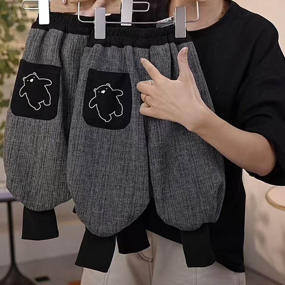 2026新款秋冬季儿童一体绒裤子韩版宽松宝宝加绒加厚松紧腰卫裤,女装/女士精品,卫裤,淘宝优惠券,粉丝福利购,淘宝优惠卷