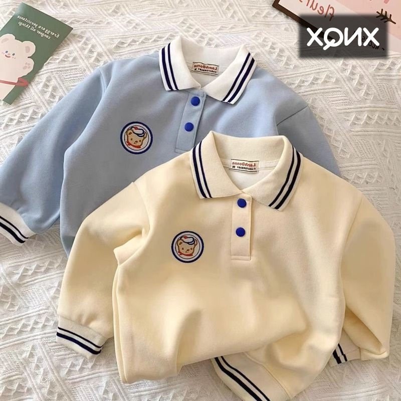 儿童学院风卫衣柔软秋新款男女童POLO衫卫衣宝宝翻领长袖套头上衣,运动/瑜伽/健身/球迷用品,儿童泳衣/裤,淘宝优惠券,粉丝福利购,淘宝优惠卷