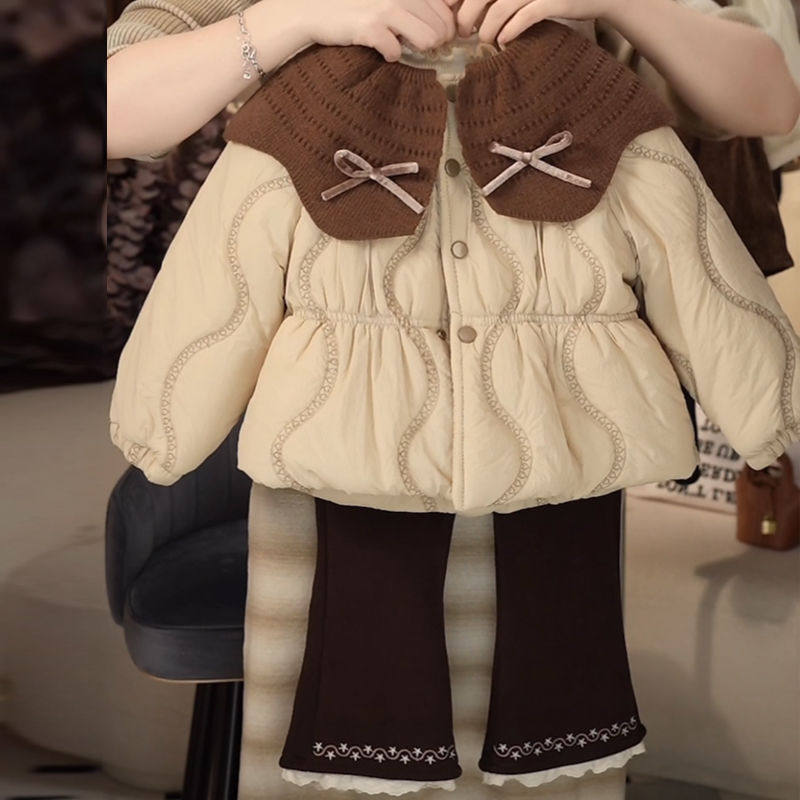 女童冬装亲肤套装新款童装中小童女孩洋气加绒加厚棉衣裤子两件套,运动/瑜伽/健身/球迷用品,亲子家庭装,淘宝优惠券,粉丝福利购,淘宝优惠卷