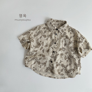衬衣潮童装 韩系穿搭儿童衬衫 日系短袖 男女童时尚 2026年春夏新款