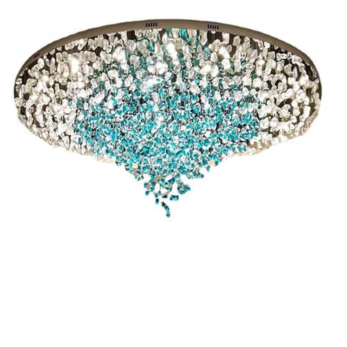 酒店大堂水晶艺术灯具会所服装店售楼部沙盘绿色冰块石头装饰吊灯