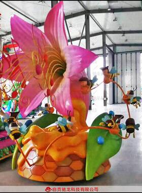 景区主题公园彩车制作大型游园彩车定制节庆活动习俗玻璃钢彩车