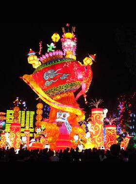 大型春节灯会灯展花灯制作元宵新年彩灯场景布置灯光节场地装饰灯