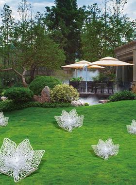 户外不锈钢玫瑰花雕塑花园摆件庭院大型花朵镂空公园景观装饰摆饰