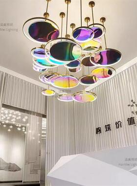 现代北欧设计师艺术装饰吊灯酒店大堂别墅吧台不锈钢吊灯厂家