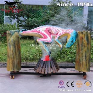 仿真科技机械恐龙年商家硅胶电动恐龙创意迅猛龙模型模具.