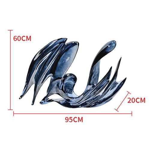 雕塑透明酒店大堂售楼处树脂摆件家居饰品客厅玄关电视柜软装饰品