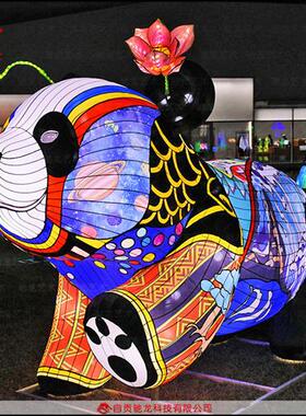 灯会制作公司传统布艺造型灯大型迎春花灯定制春节灯展设计制作