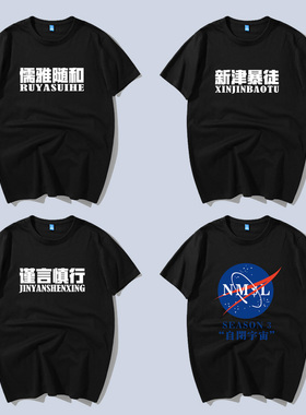 八辰孙笑川儒雅随和新津暴徒带带大师兄男女短袖t恤NMSL潮牌半袖