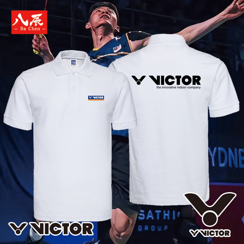 victor周边胜利夏季纯棉polo衫短袖衣服男女威克多羽毛球维克多装
