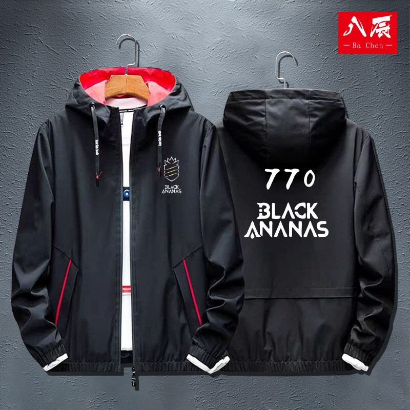 王者ba黑凤梨战队服拉链连帽夹克男女学生荣耀游戏比赛服宽松上衣