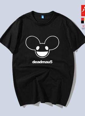八辰DJ Deadmau5 老鼠同款短袖T恤学生半袖男夏季情侣装潮流T
