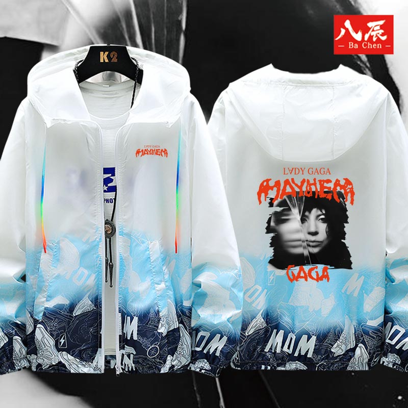 LADY GAGA演唱会MAYHEM嘎嘎周边夏季超薄连帽防晒服男女鳖粉同款