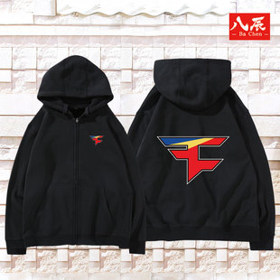 FaZe战队游戏CSGO比赛衣服RAIN宽松休闲百搭连帽拉链卫衣外套长袖