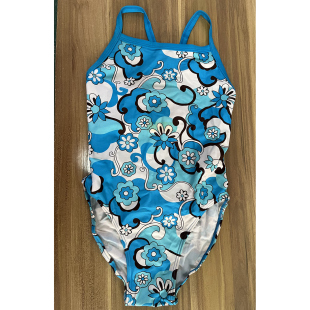 韩国专业竞技竞速泳衣女童连体三角学游泳馆专用双层训练泳装