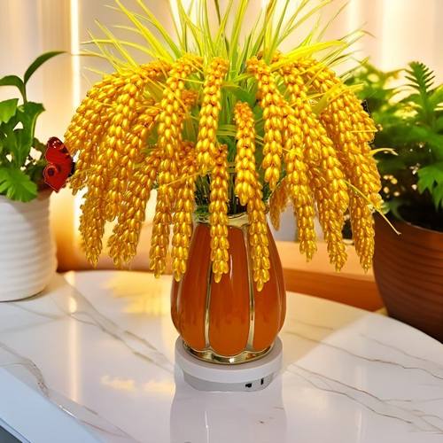 金稻穗材料包diy黄金麦穗手工编织花束成品稻谷摆件自己做仿真花