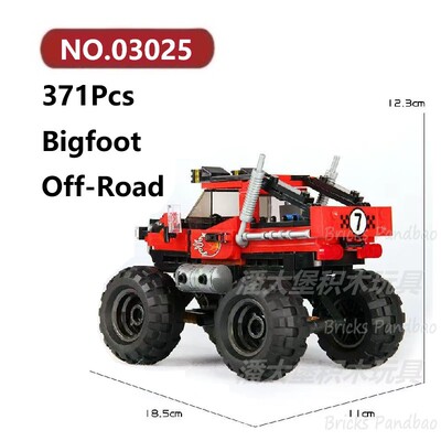 大脚越野车371颗粒全地形大轮皮卡车汽车XINGBAO积木玩具拼装模型