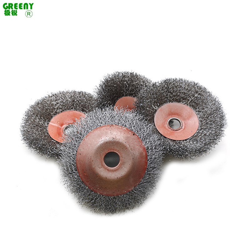 盘形钢丝轮特加厚金属除r锈机用钢丝刷角磨机磨轮125盘型钢丝轮