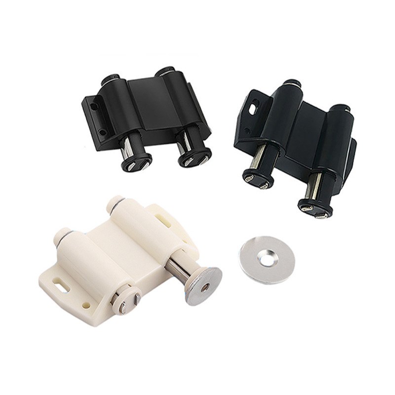 玻璃门磁吸强h磁橱柜门免拉手门碰磁吸按压式双头反弹器门吸塑料