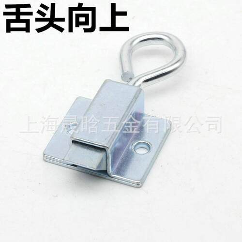 DK634 带拉环插销锁柜锁铁搭扣明装箱扣推拉式箱体扣锁门插销扣