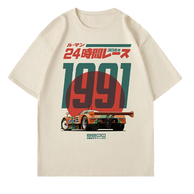 1991勒芒冠军马自达787B赛车T恤男30周年纪念复古纯棉短袖上衣