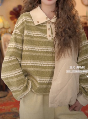 港风复古长袖宽松衬衫上衣秋冬打底百搭女时尚休闲