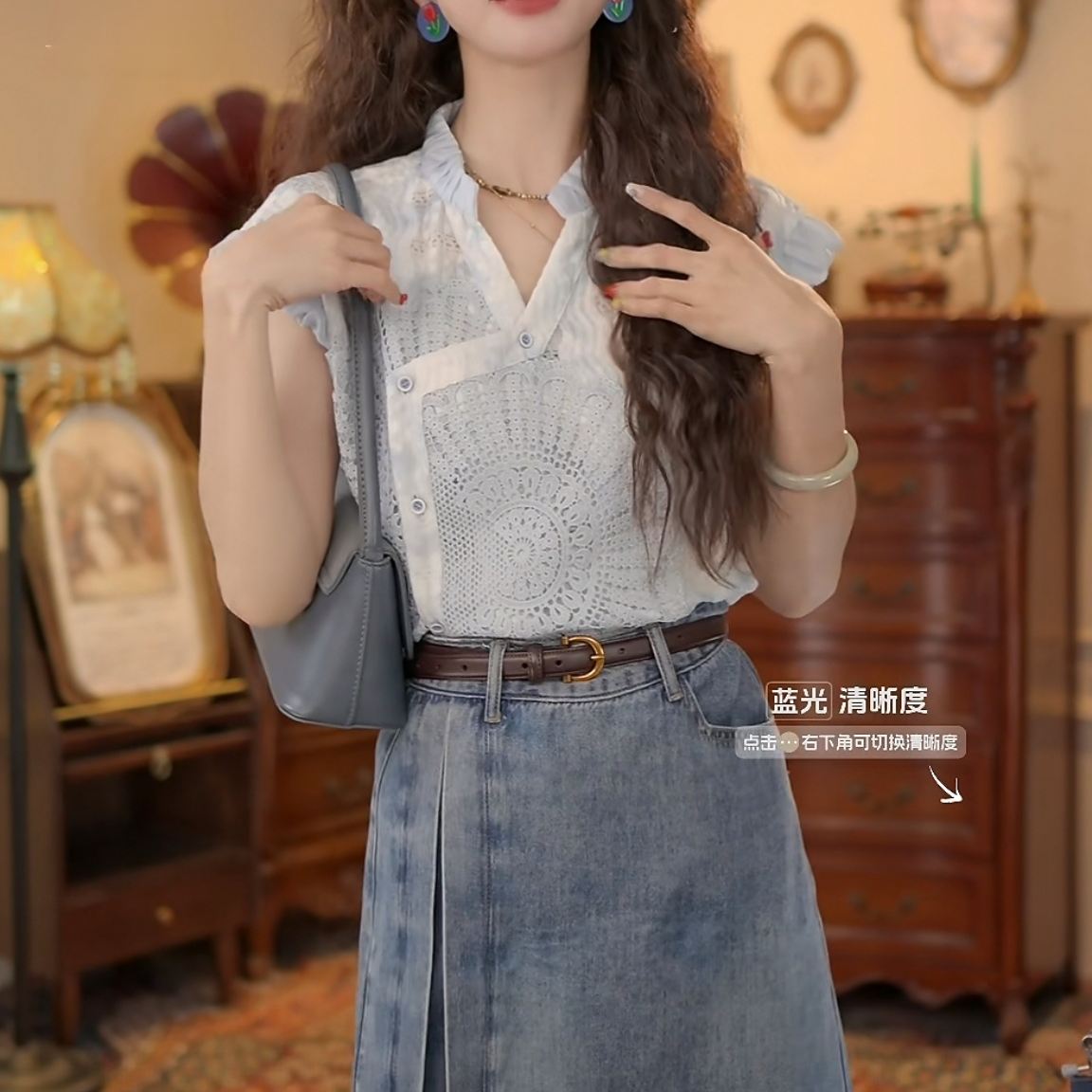 夏季斜门襟衬衣2026新款百搭复古衬衫温柔衬衣短袖衬衫女夏季上衣