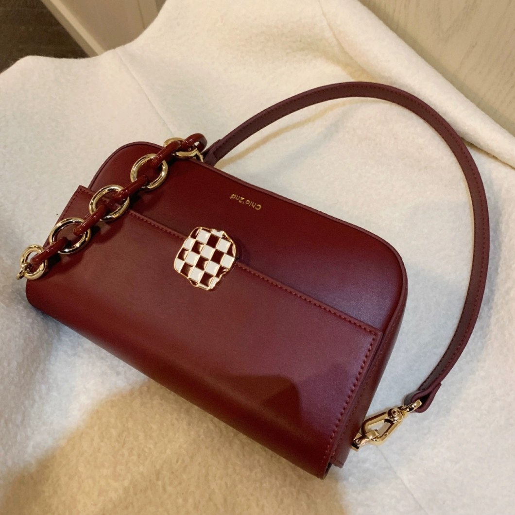 南风Chio2nd红色腋下包新娘结婚包包女士高级感小方包单肩斜挎包,箱包皮具/热销女包/男包,小方包,淘宝优惠券,粉丝福利购,淘宝优惠卷