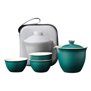 玻璃旅行茶具便携式快客杯个人专用随身包套装户外功夫茶杯泡茶壶