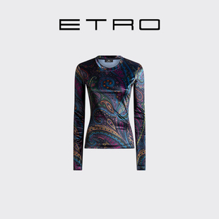 新品 佩斯里印花雪尼尔圆领长袖 首降 25秋冬新款 上衣 ETRO艾绰