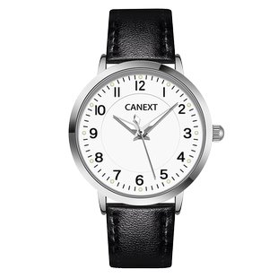 新款老人手表父亲节送爸爸男款国产数字显示简约防水指针表盘石英