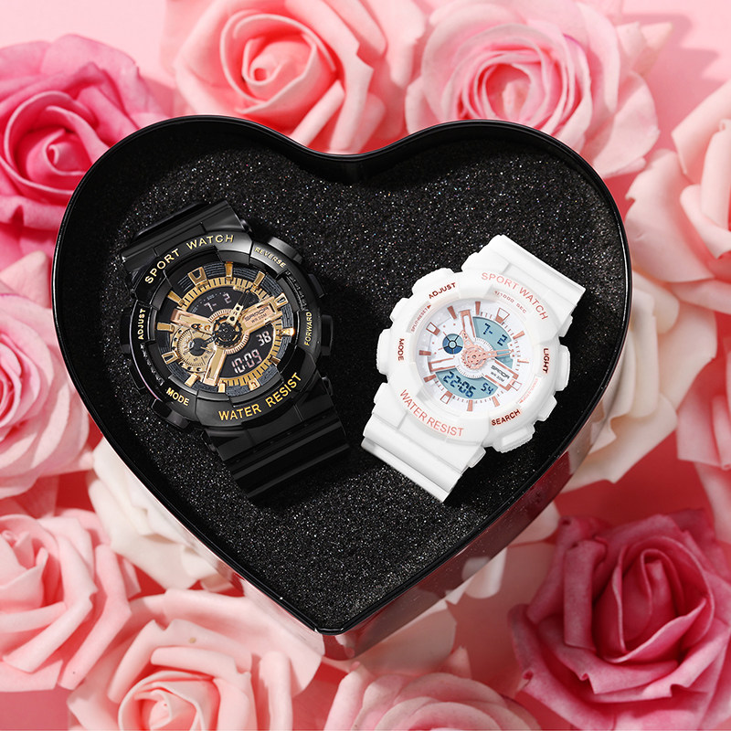 独角兽情侣款一对手表男女ins风简约气质初中高中学生防水电子表