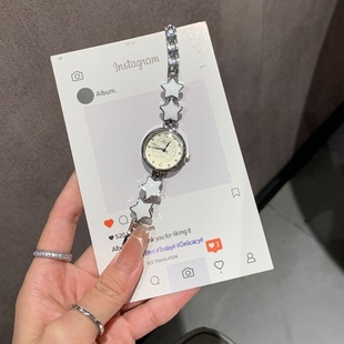 手链手表女款学生初高中女生只看时间儿童女孩多巴胺星星链条石英