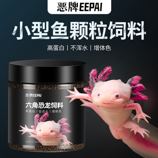 六角恐龙饲料吃的东西鱼食鱼粮食物下沉颗粒饲养鱼料美西螈专用粮