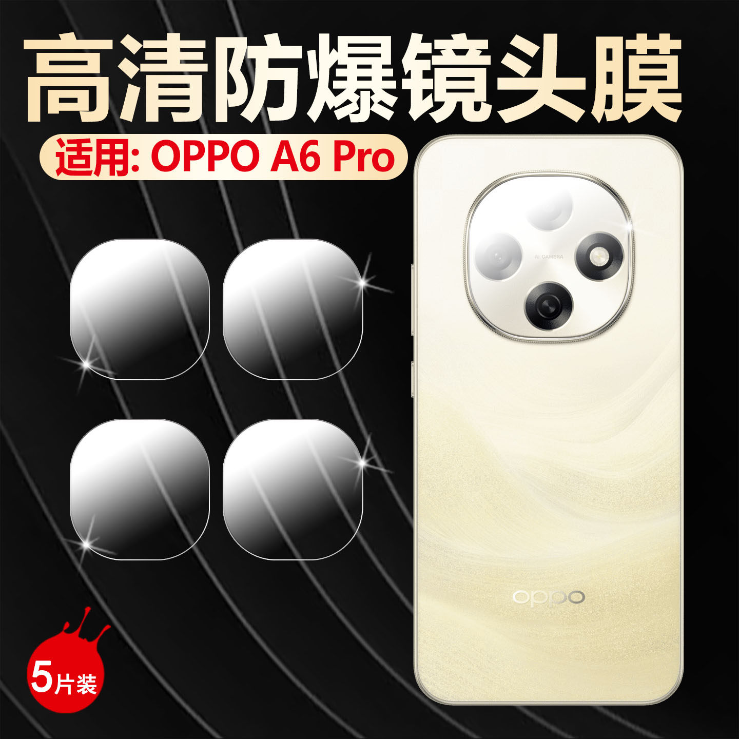 适用OPPOA6Pro手机镜头膜oppoA6GT摄像头保护膜5g新品a5max后盖壳相机镜面水凝膜PLL110高清防爆pln110软贴膜