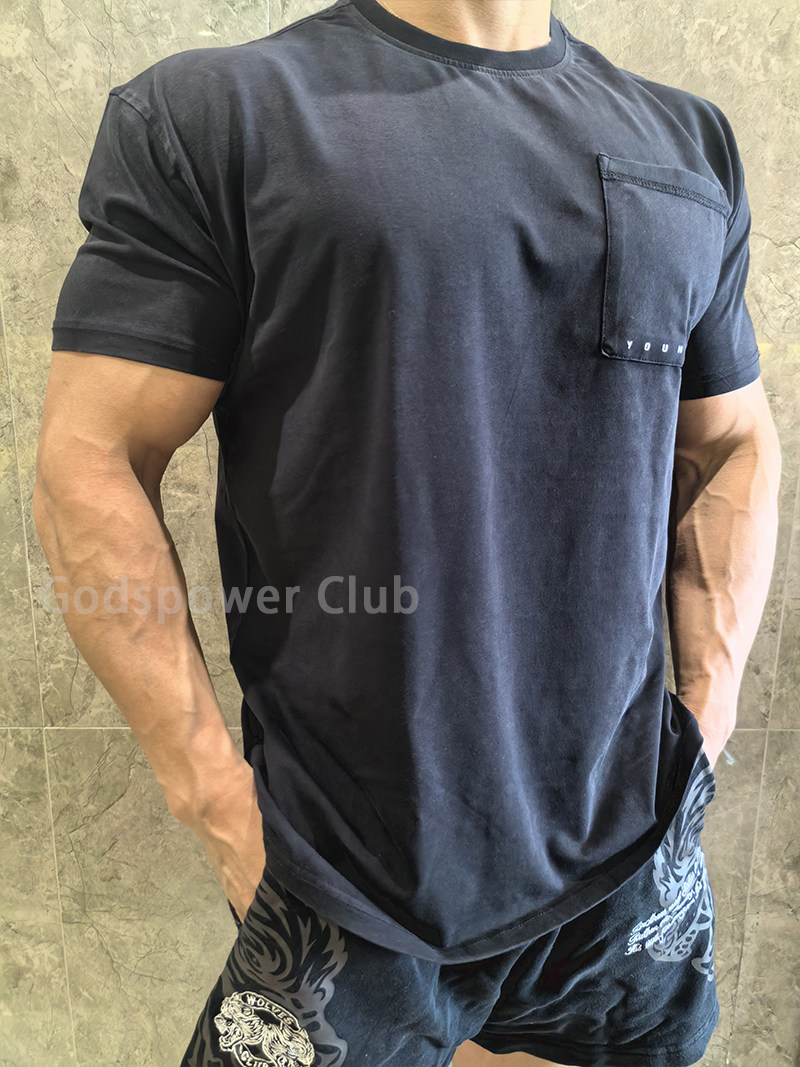 LA正品健身修身短袖健身