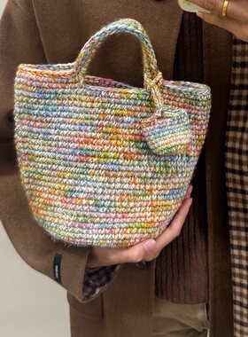 KK毛线 菜篮子混线羊毛混纺 手工编织围巾帽子毛衣外套包包粗毛线