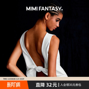 原创设计露背背心吊带上衣女小众宽松T 可搭品牌所有美背内衣