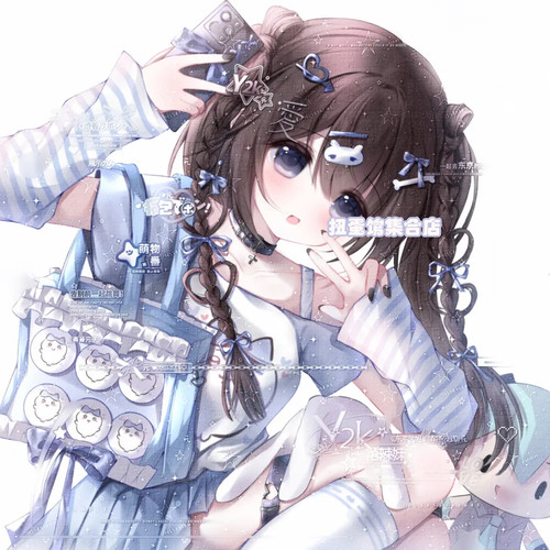 26张 萌物番弦直购 小宅女生动漫插画头像扭蛋原创圈高清无水印