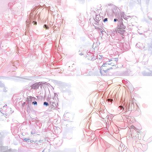 35张 热恋期扭蛋巧克力机3 女生动漫头像原创圈直购 高清厚底纹