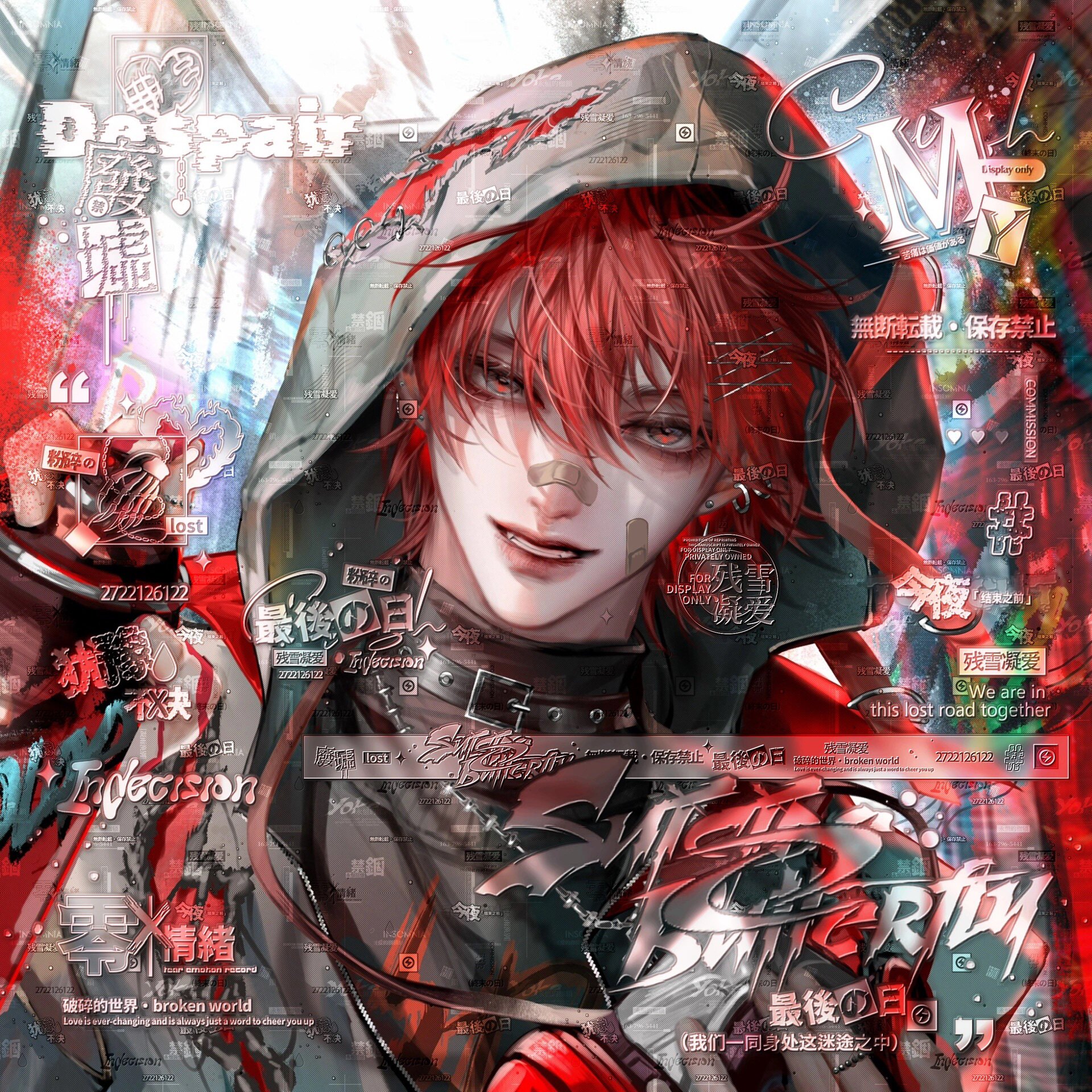 [64张 归山眠扭蛋第三期]男生厚涂插画头像原创圈直购 高清无水印