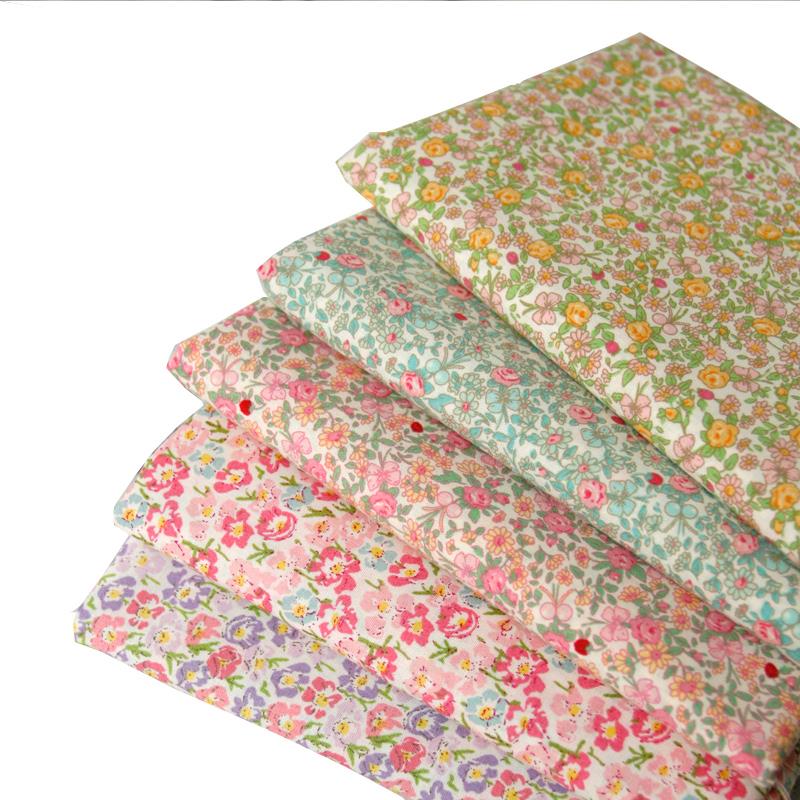 145x50cm Floral Summer Poplin Cotton Sewing Fabric DIY Child