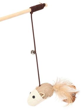 1PC Teaser Feather Toys Kitten Funny Colorful Rod Cat Wand T